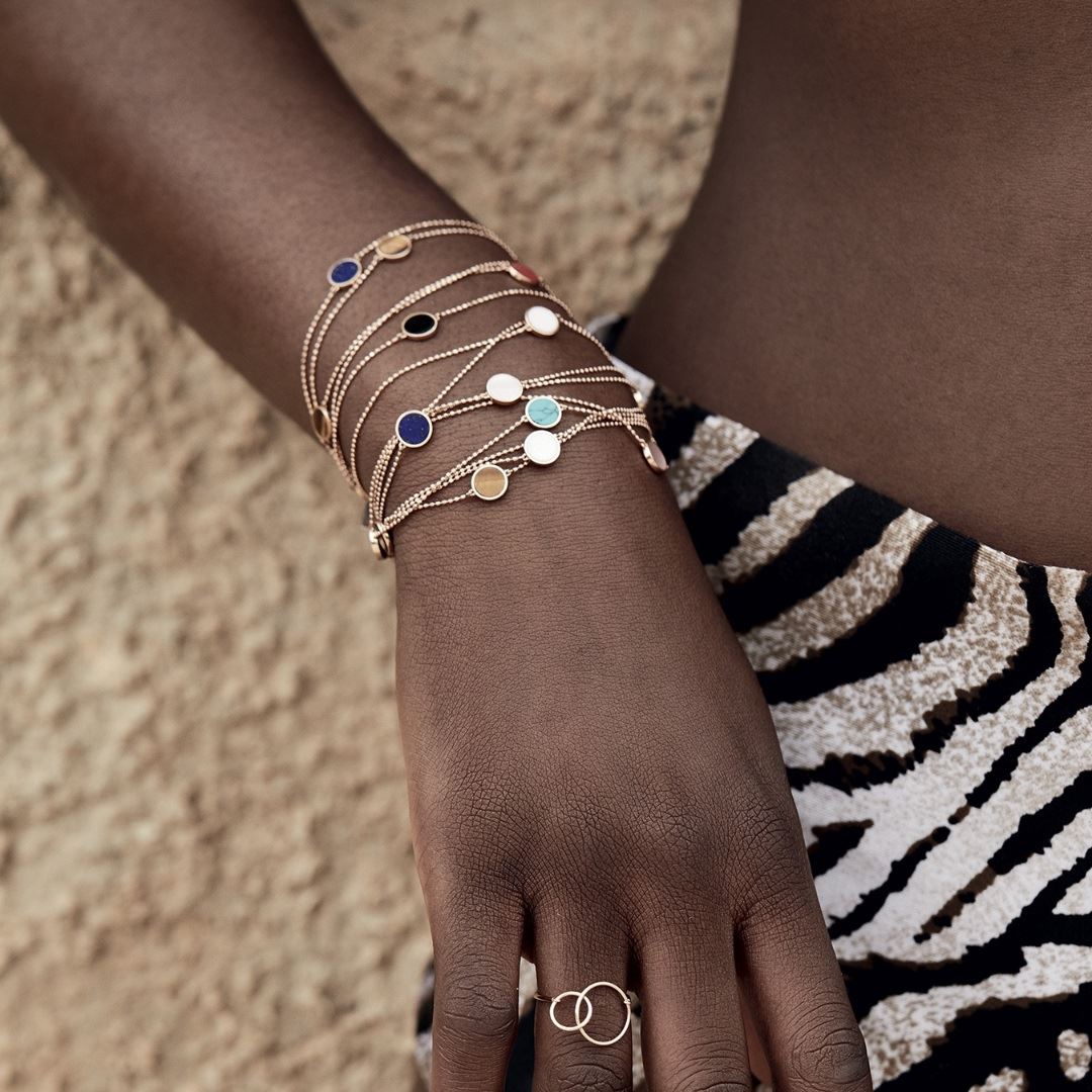 bracelet mini ever, turquoise et or rose