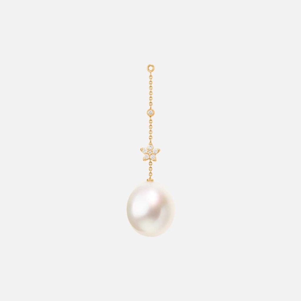 pendant d'oreille shooting stars, or jaune