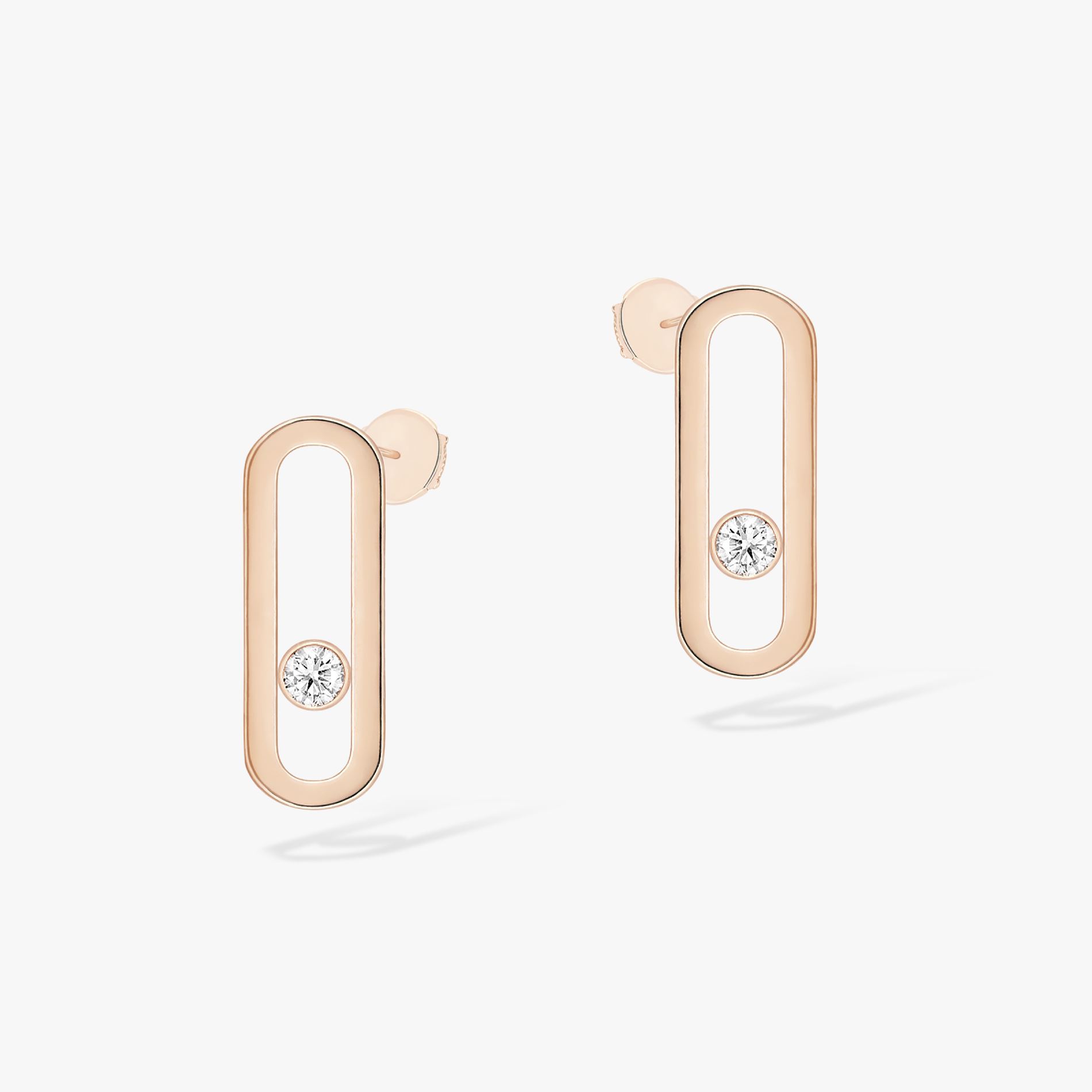 boucles d'oreilles move uno, or rose