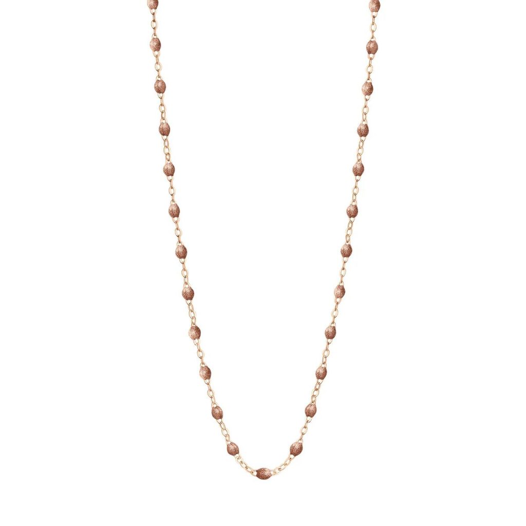 collier cuivre classique gigi, or rose, 50 cm.