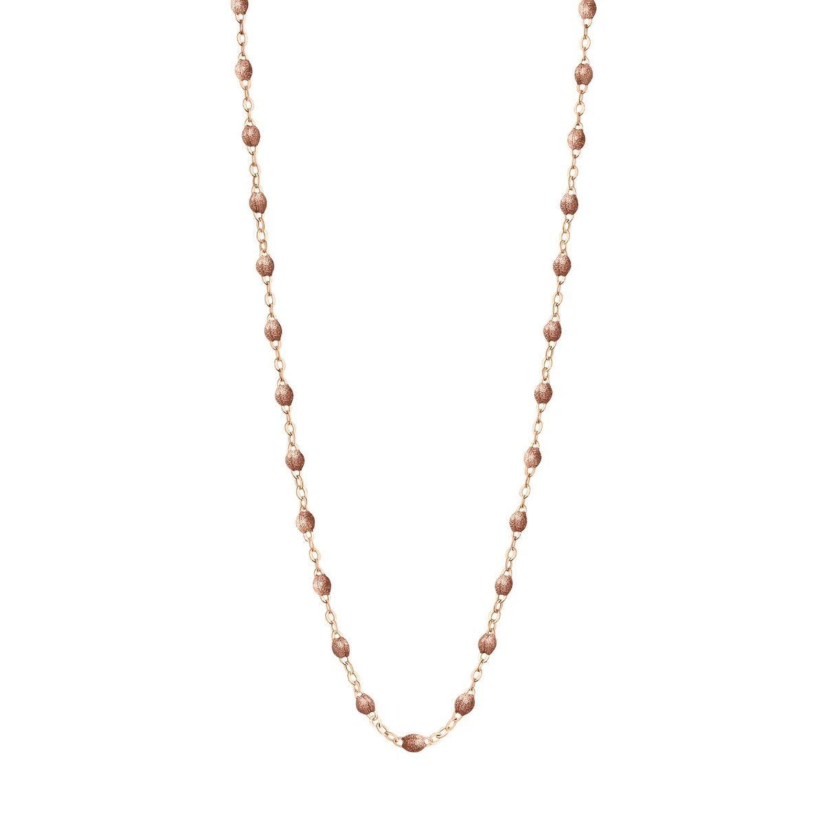 collier cuivre classique gigi, or rose, 50 cm.