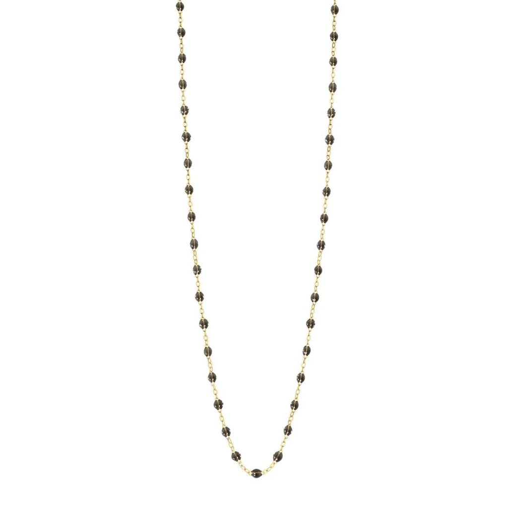 collier quartz classique gigi, or jaune, 60 cm
