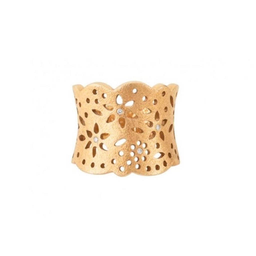 bague blondering diamants, or rose, t 56