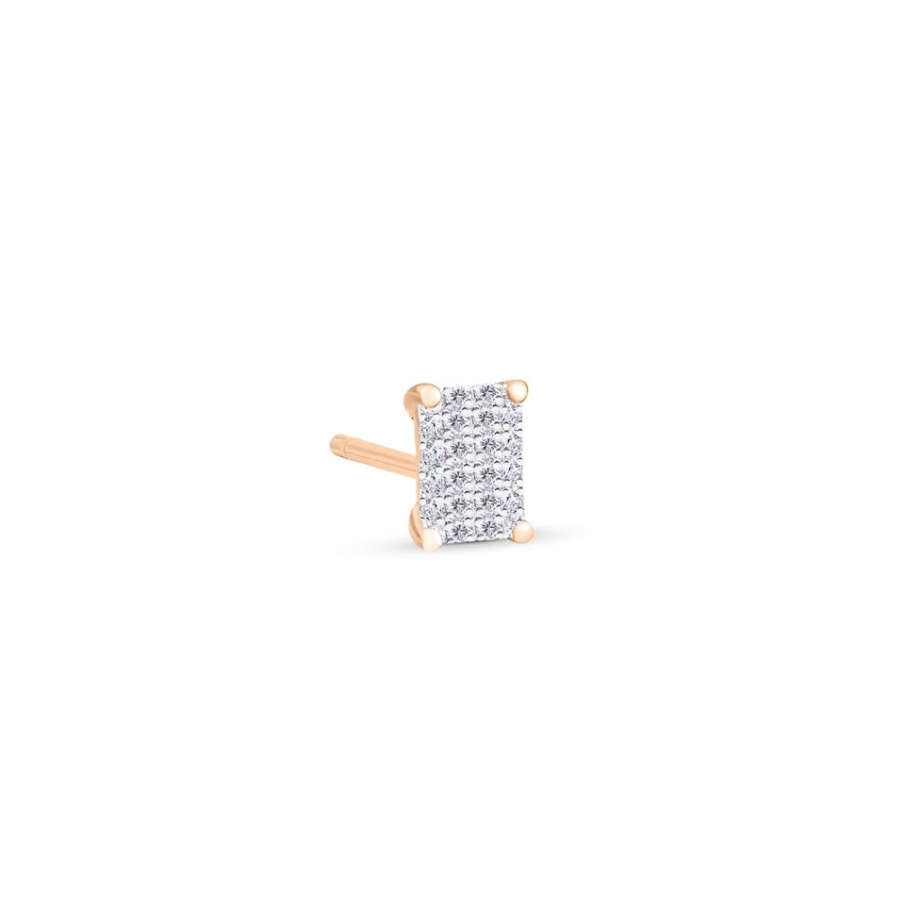 puce d'oreille diamond midnight, or rose