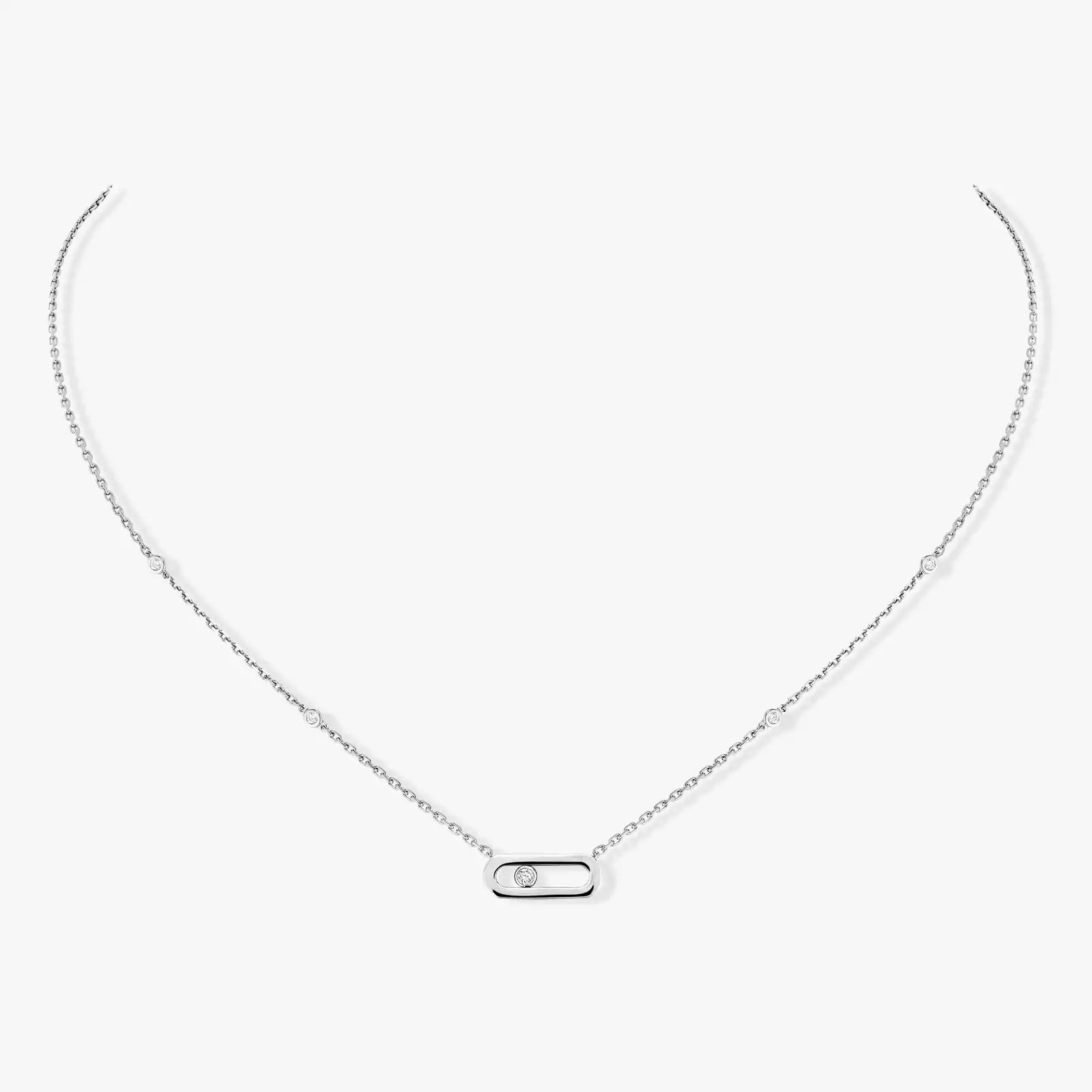 collier move uno, or blanc