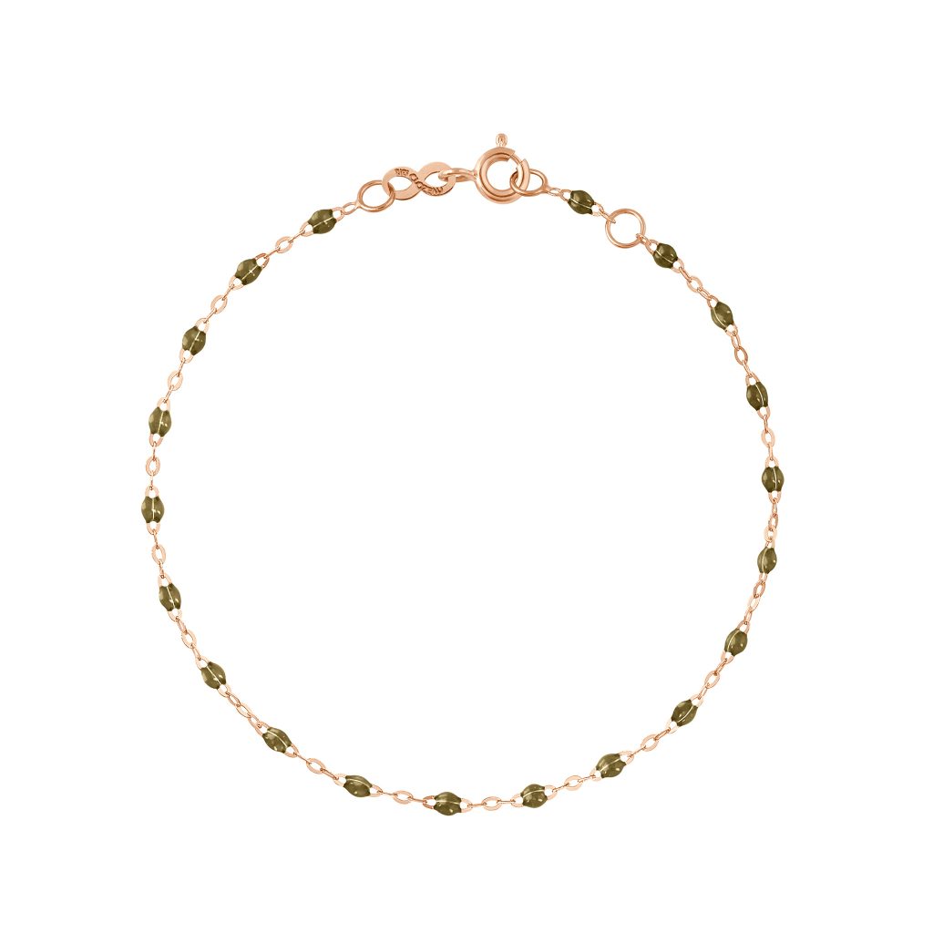 bracelet kaki classique gigi, or rose, 17 cm