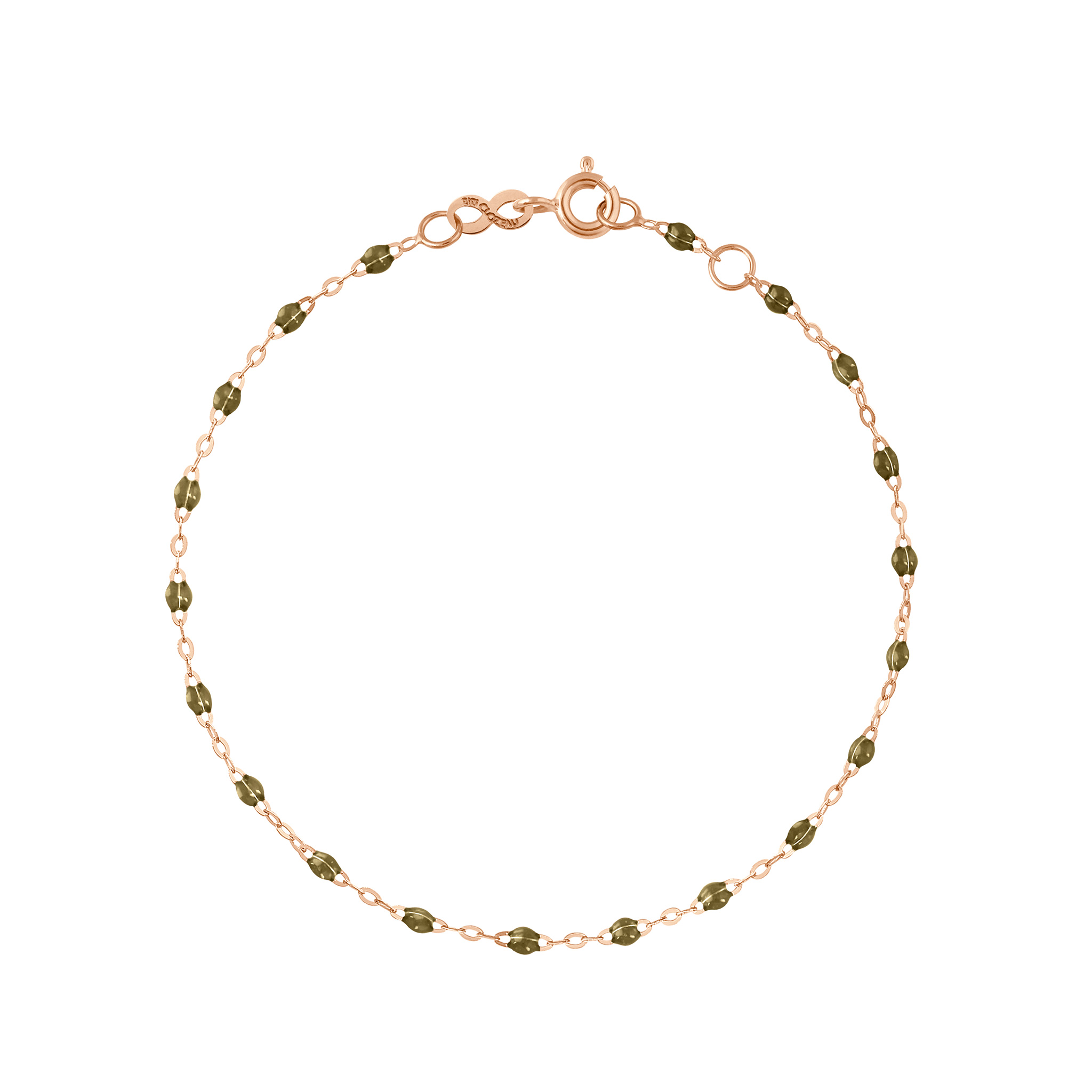 bracelet kaki classique gigi, or rose, 17 cm