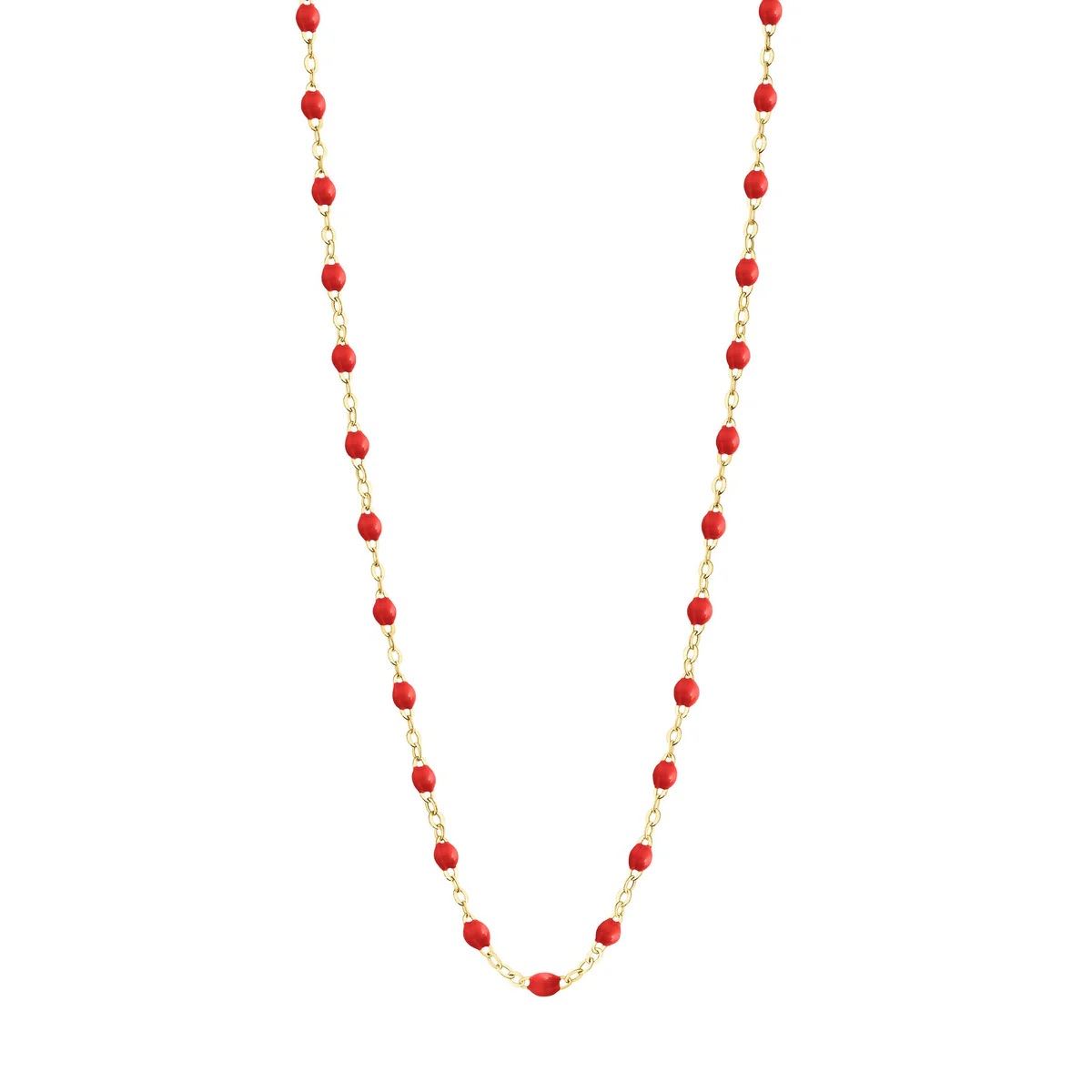 collier coquelicot classique gigi, or jaune, 42 cm