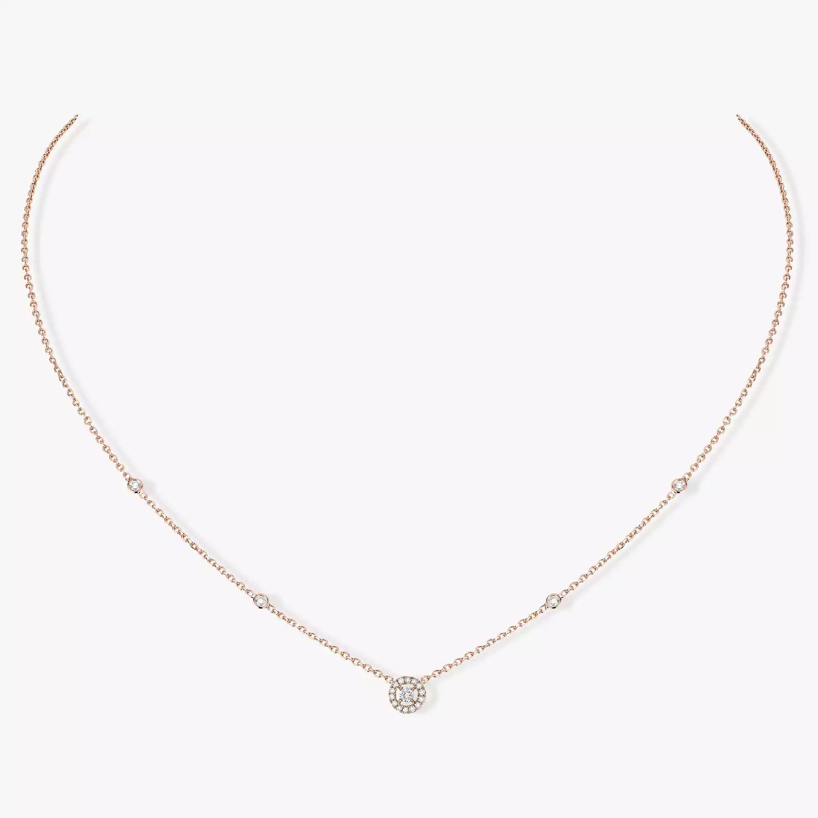 collier joy, diamant, or rose