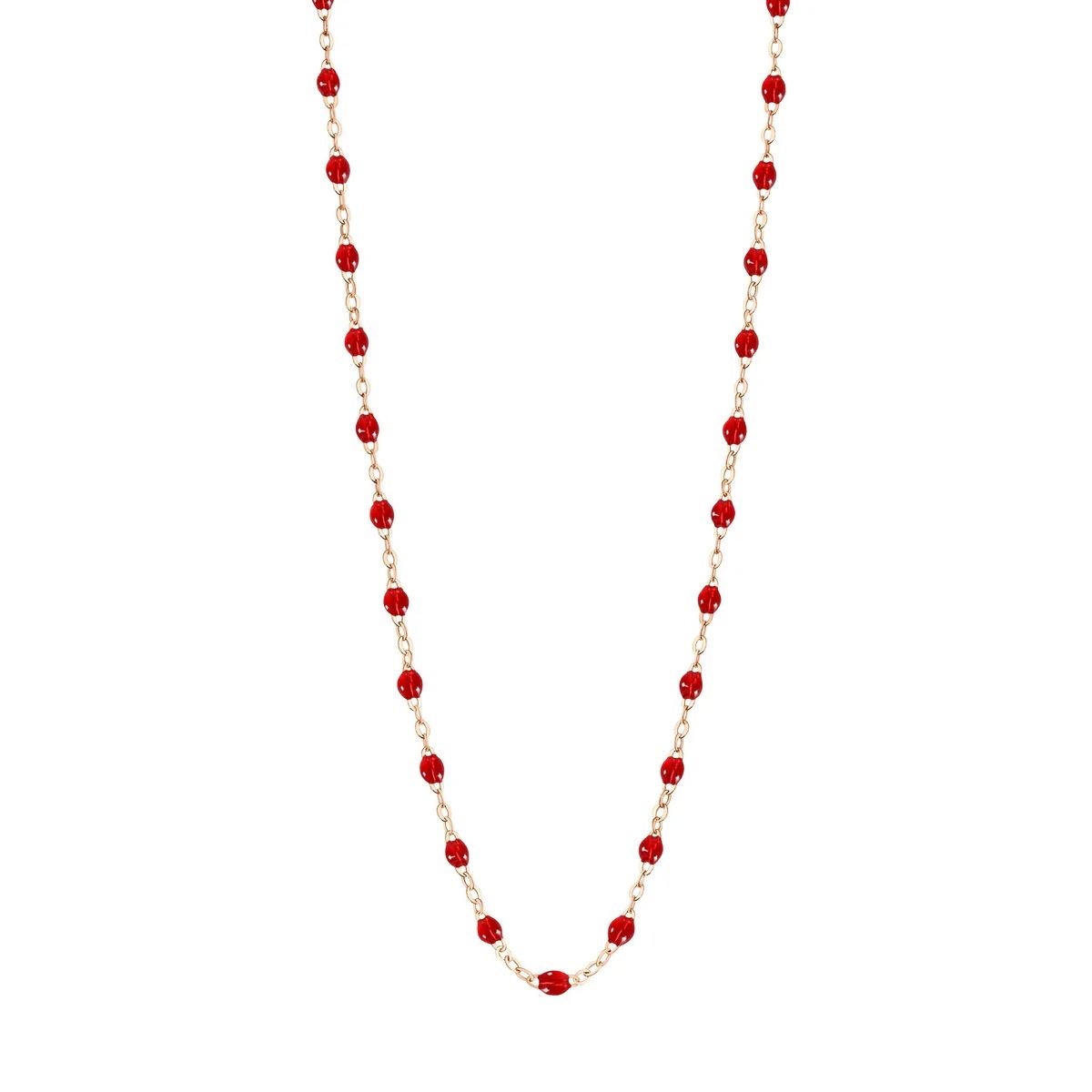 collier rubis classique gigi, or rose, 42 cm