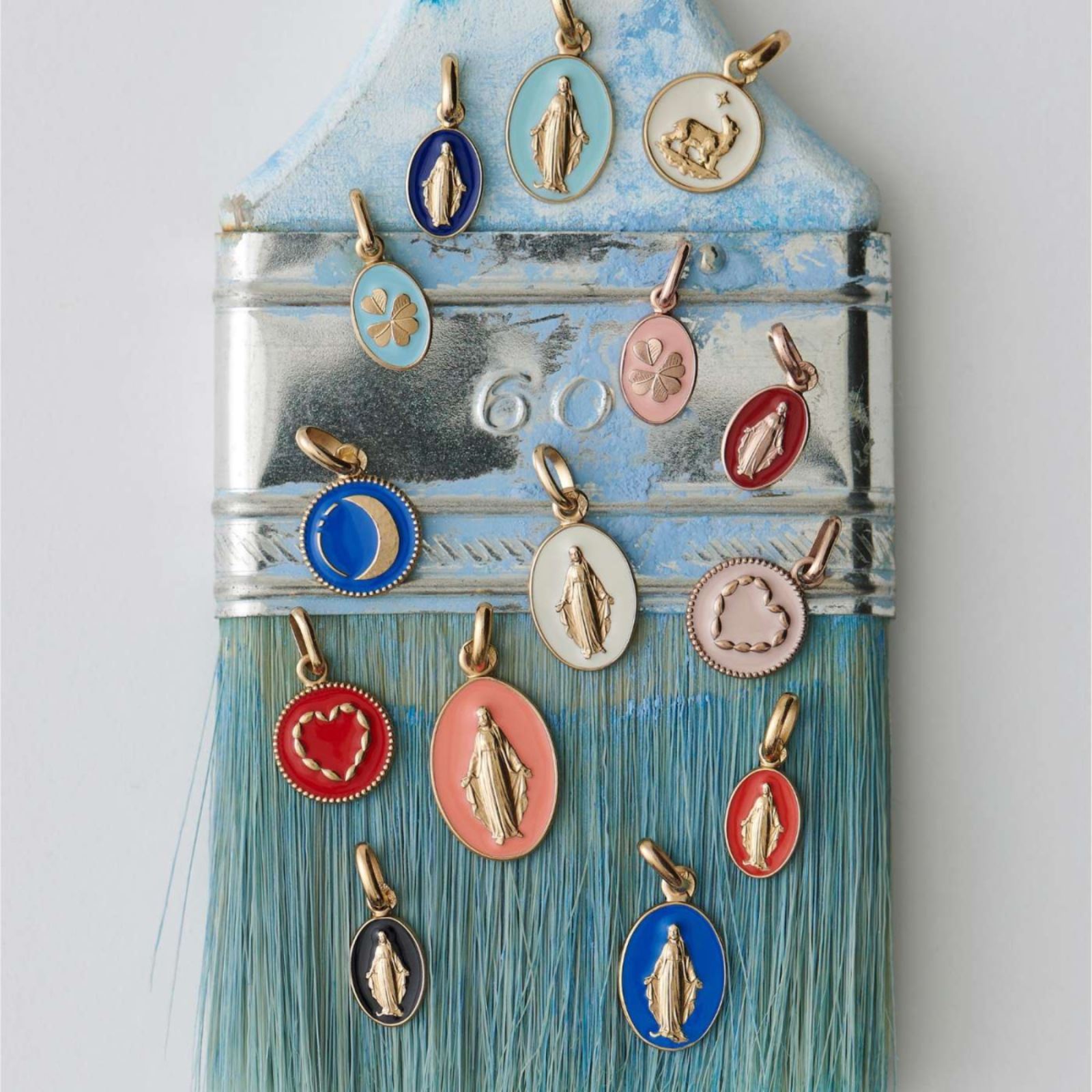 pendentif cœur rose poudré, or rose