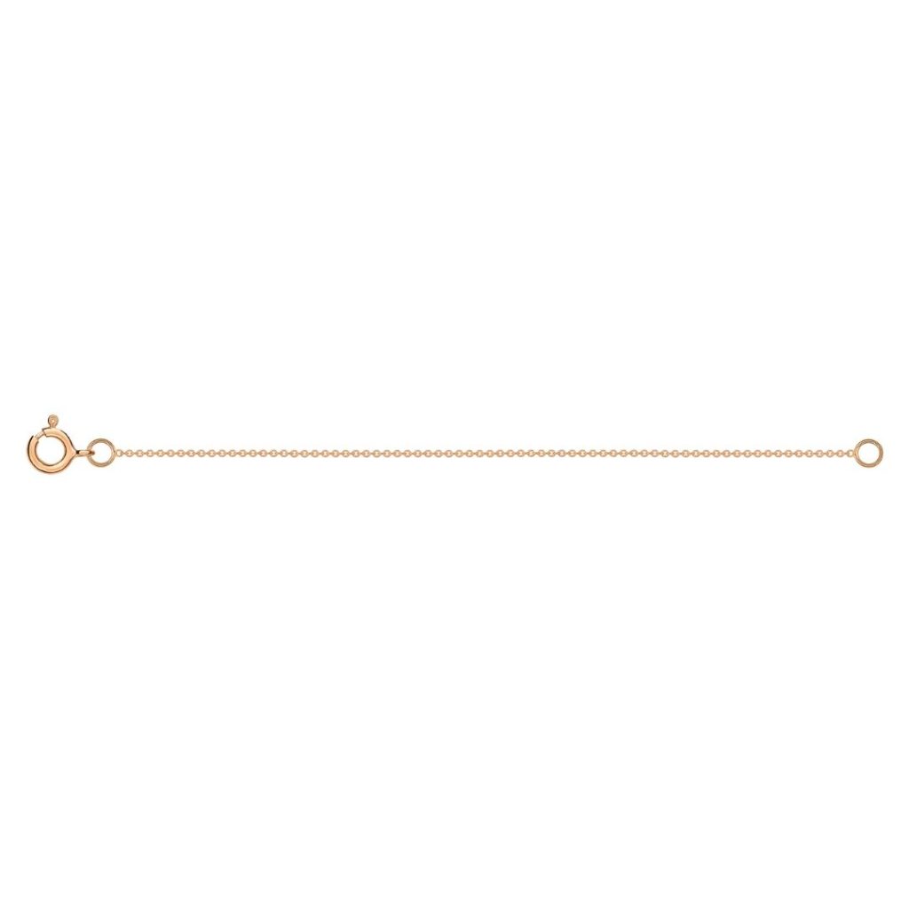 chaîne de rallonge, or rose, 10cm