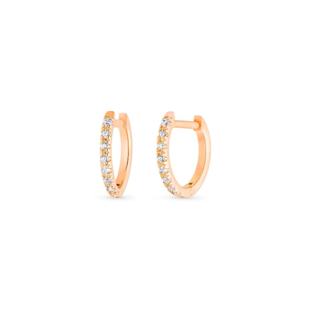 créoles be mine diamants, or rose