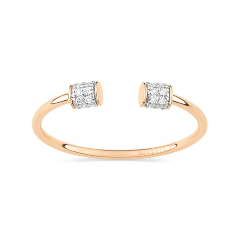 bague chocker single diamond, diamants, or rose, t 53