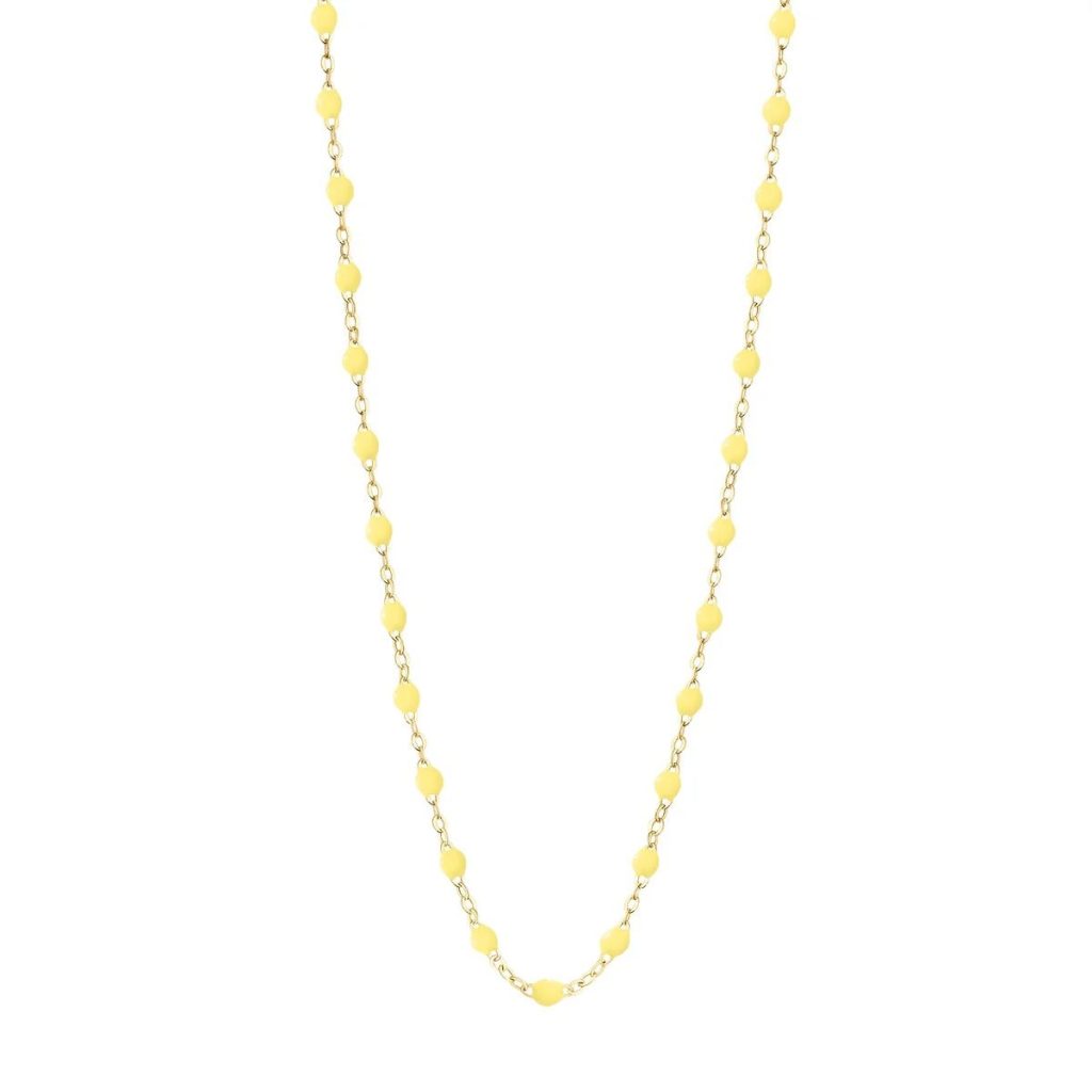collier mimosa classique gigi, or jaune, 42 cm