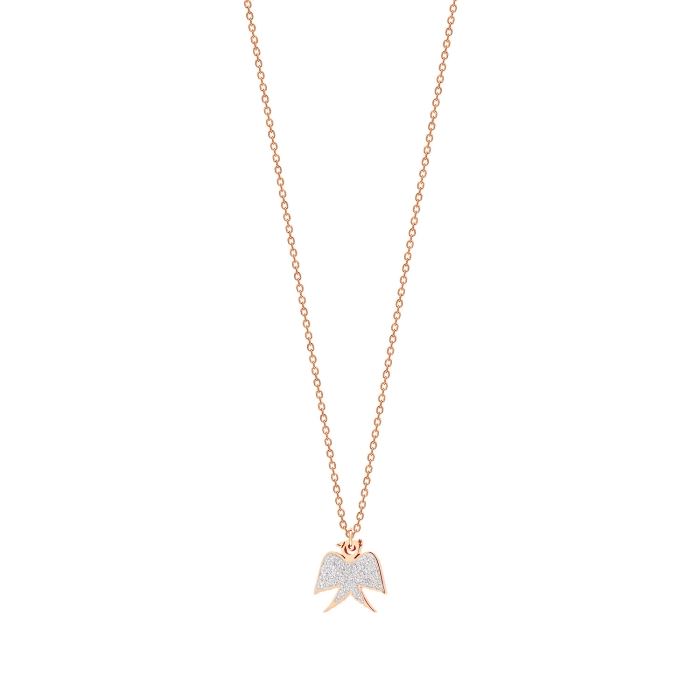 collier georgia diamants, or rose