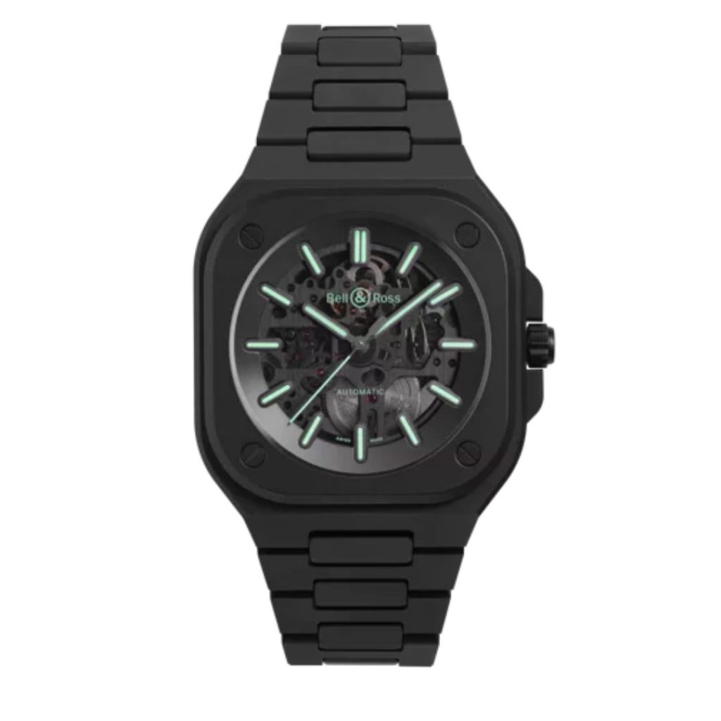montre br 05 skeleton black lum ceramic