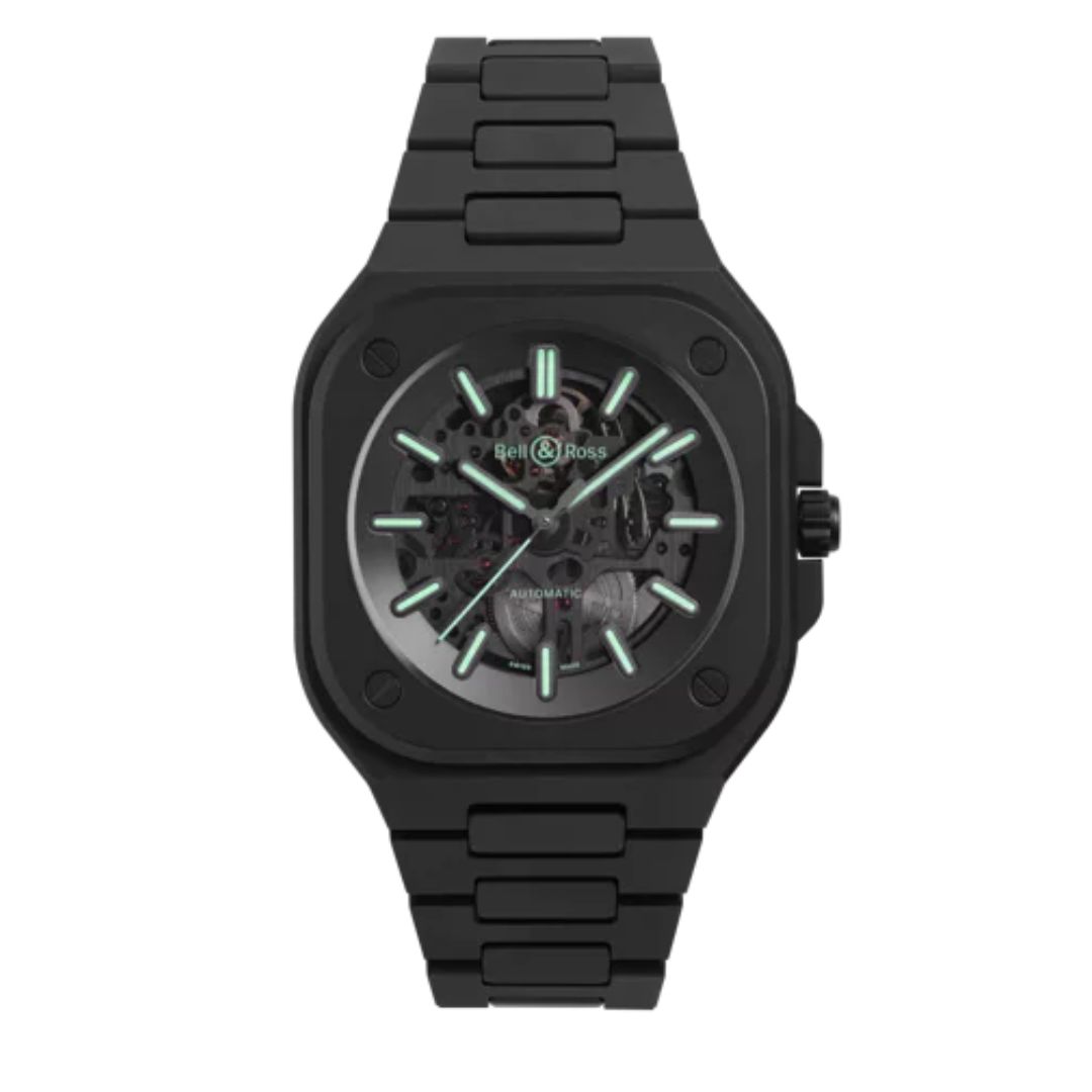 montre br 05 skeleton black lum ceramic