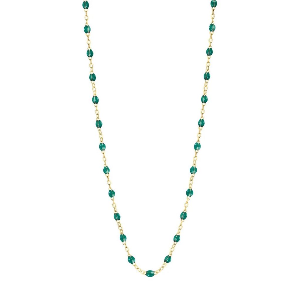 collier émeraude classique gigi, or jaune, 42 cm