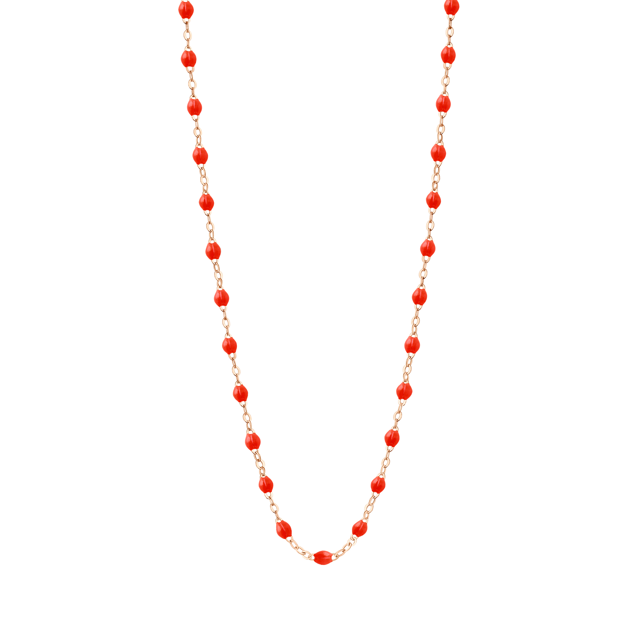 collier corail classique gigi, or rose, 42 cm
