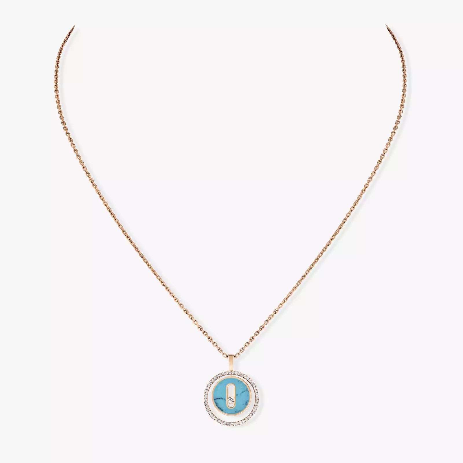 collier lucky move pm turquoise, or rose