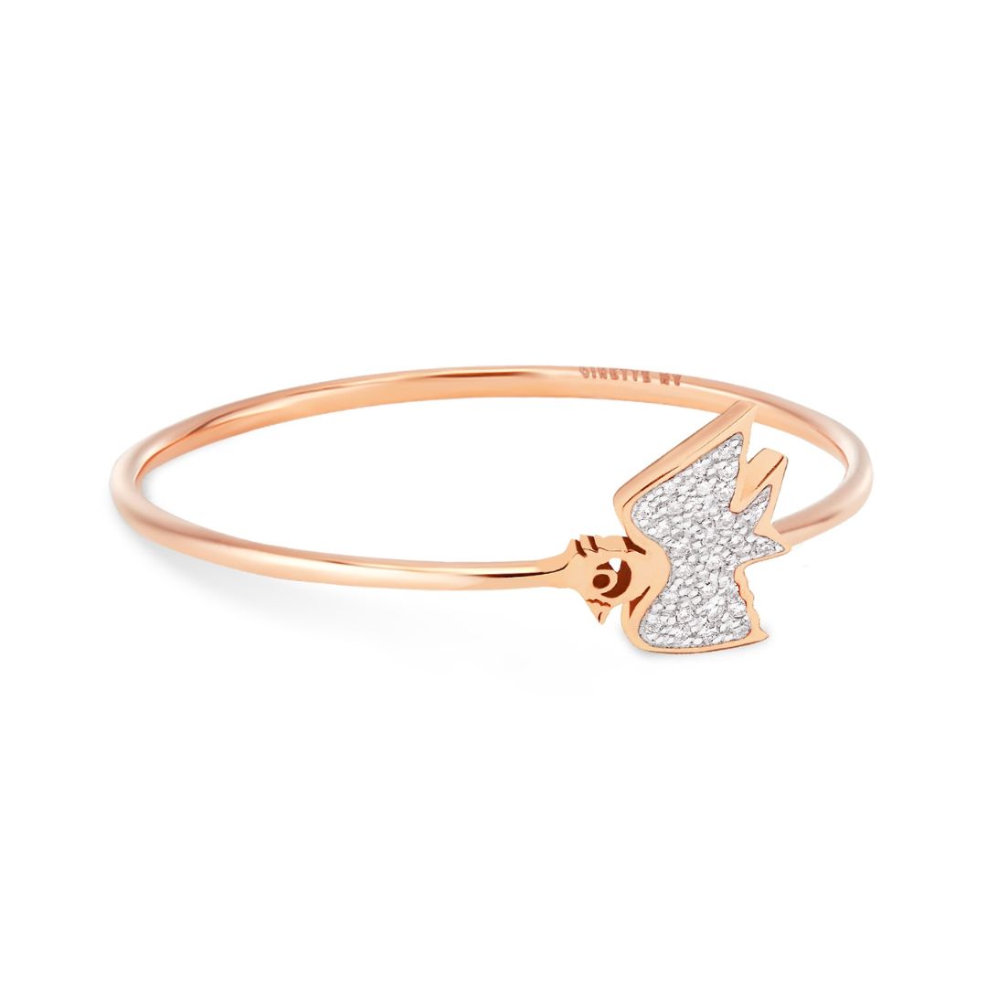 bague georgia diamants, or rose, t 53