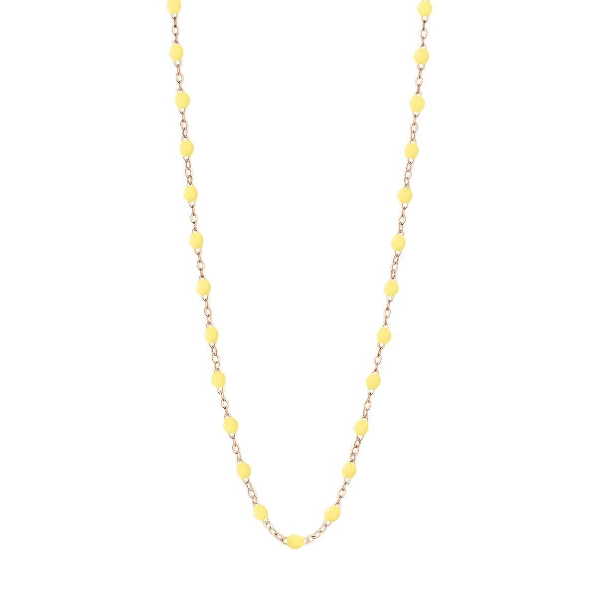 collier mimosa classique gigi, or rose, 42 cm