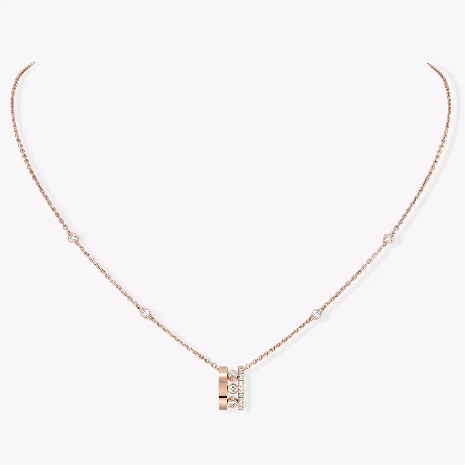 pendentif sur chaîne move romane, or rose