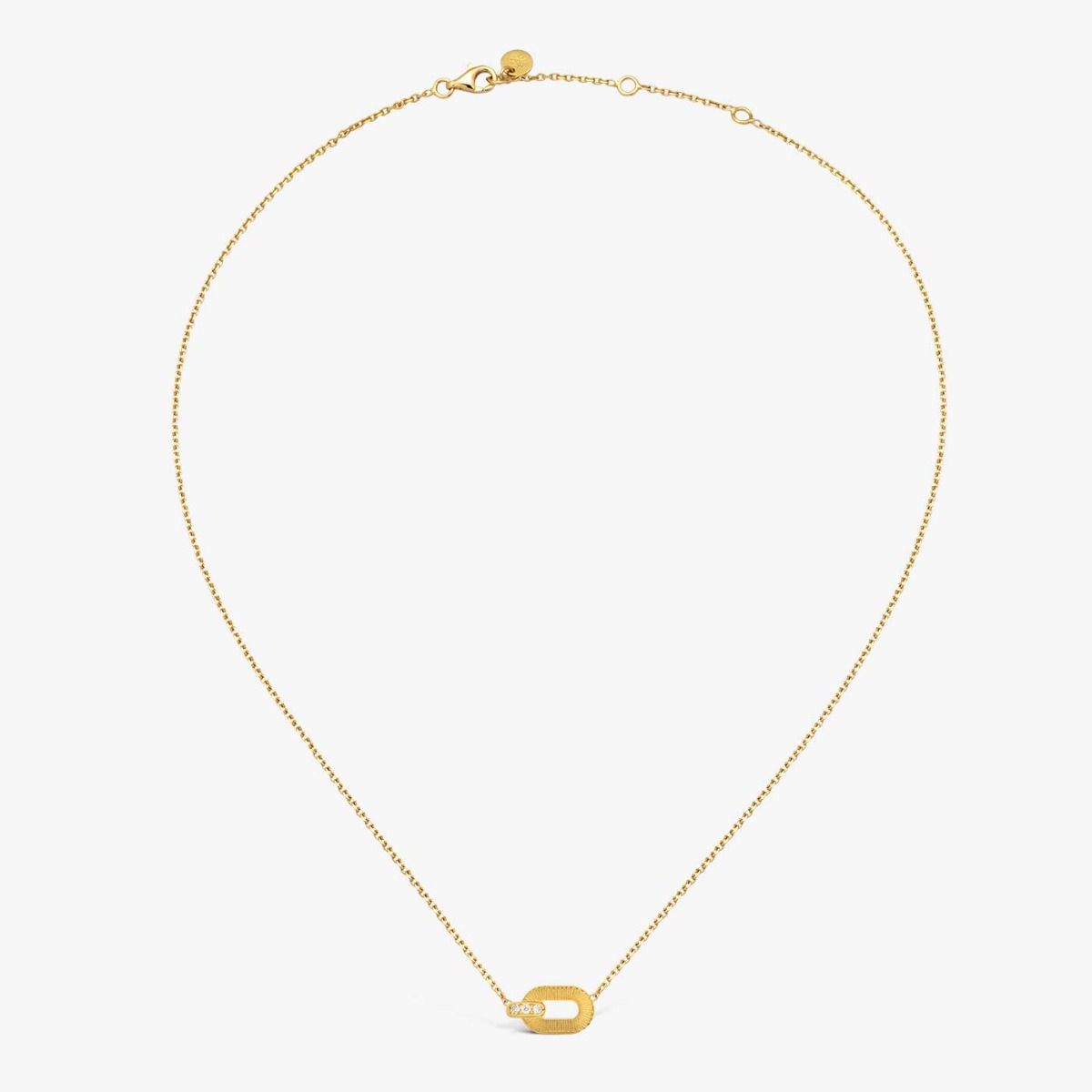 collier ruban, or jaune