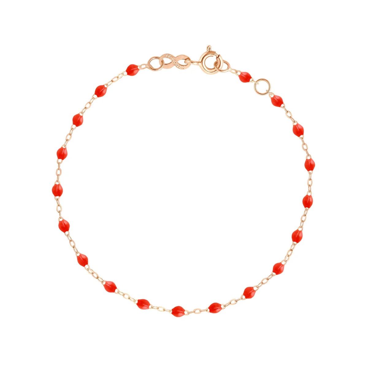bracelet corail classique gigi, or rose, 19 cm
