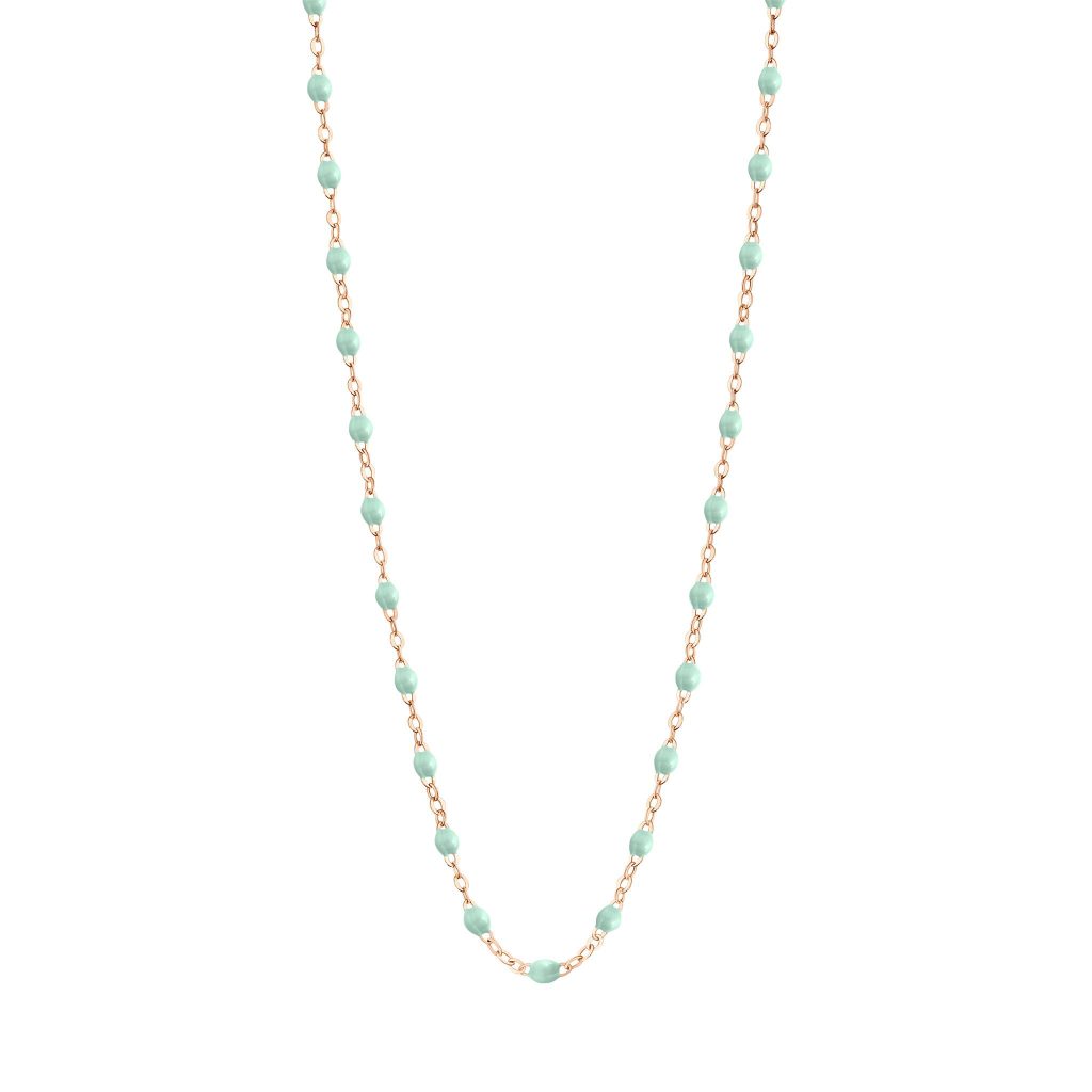collier jade classique gigi, or rose, 42 cm