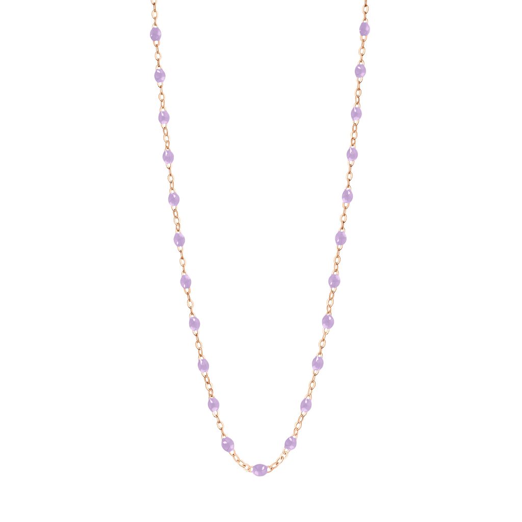 collier parme classique gigi, or rose, 42 cm