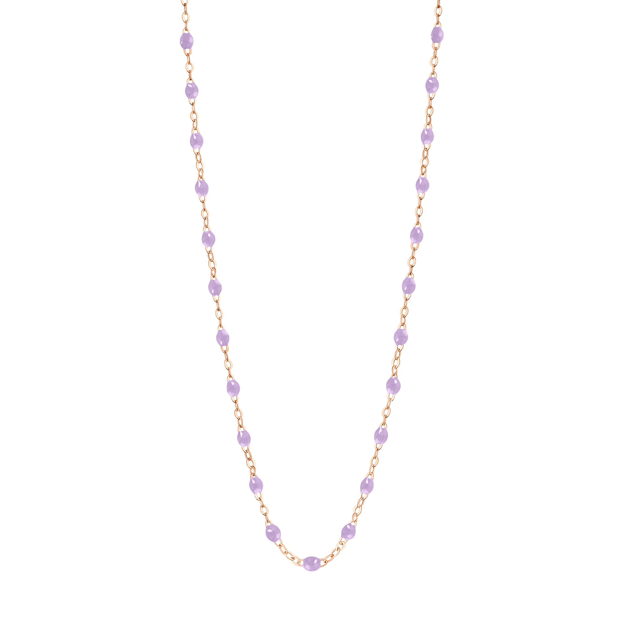 collier parme classique gigi, or rose, 42 cm