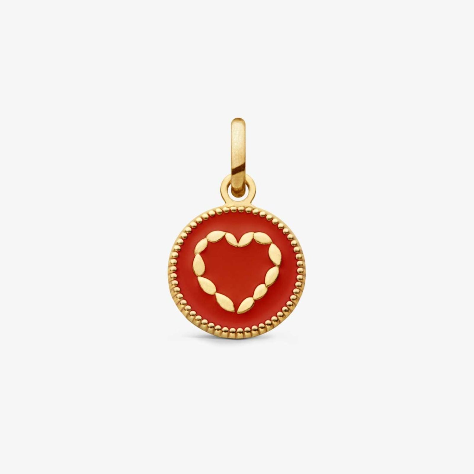 pendentif cœur rouge empire, or jaune