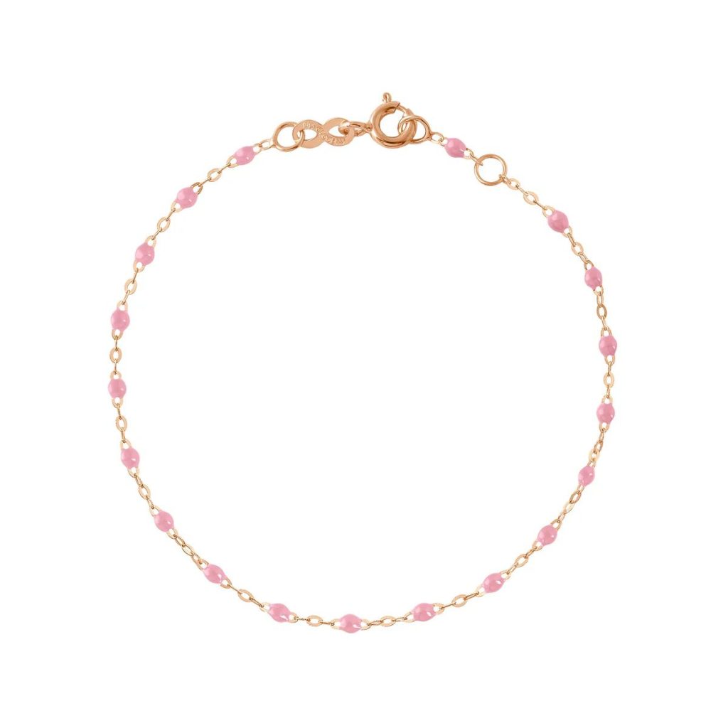bracelet fuchsia classique gigi, or rose, 19 cm