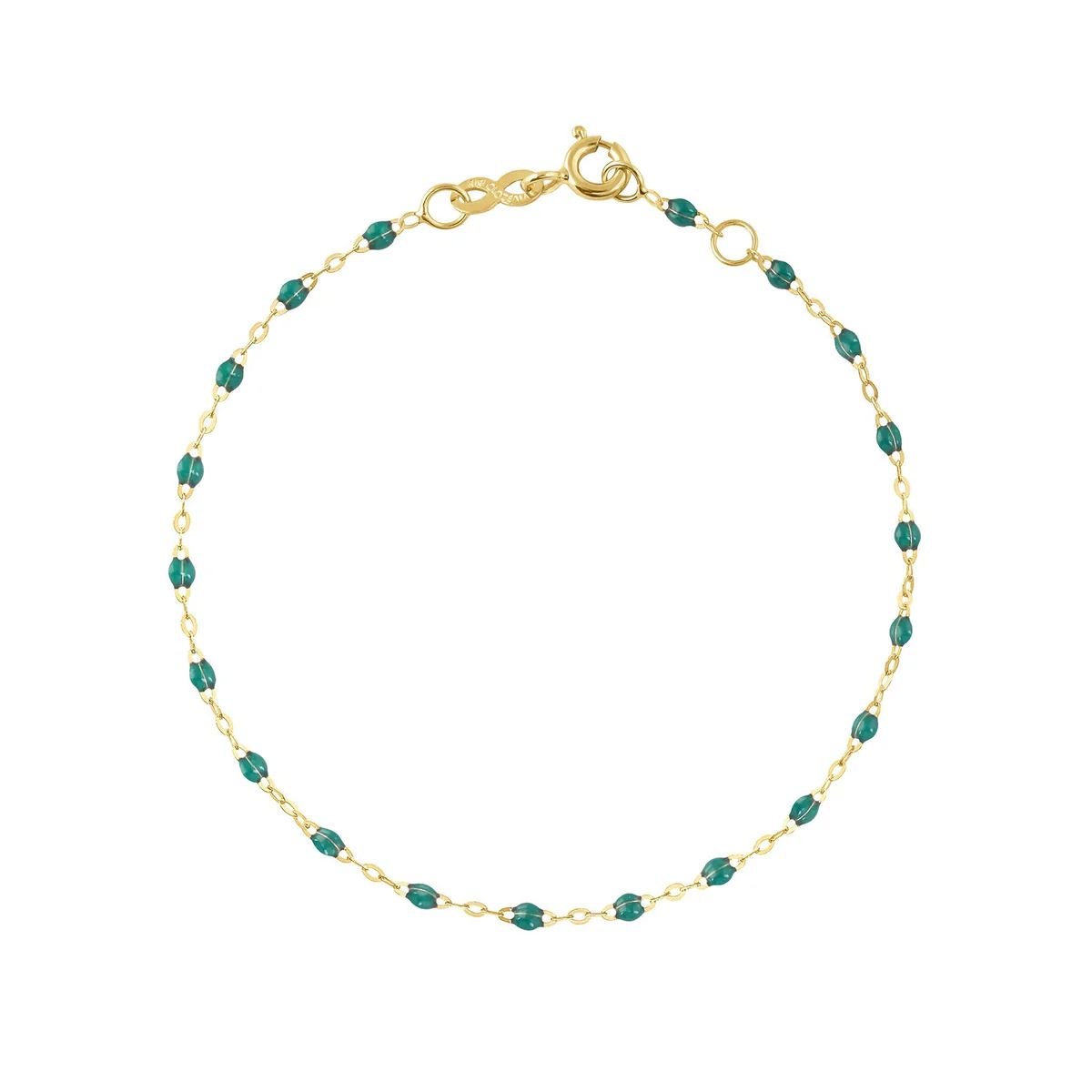 bracelet émeraude classique gigi, or jaune, 19 cm