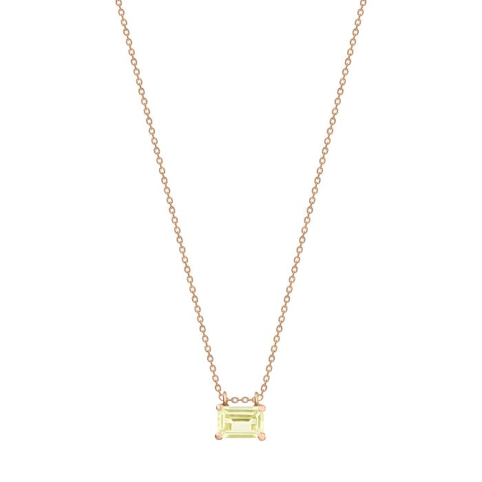 collier mini cocktail quartz lemon, or rose