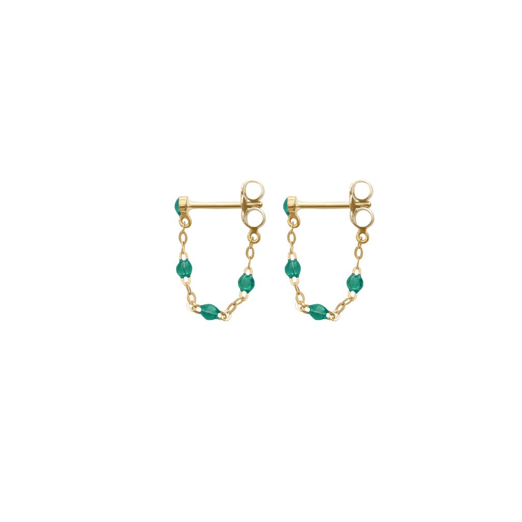 boucles d'oreilles émeraude classique gigi, or jaune