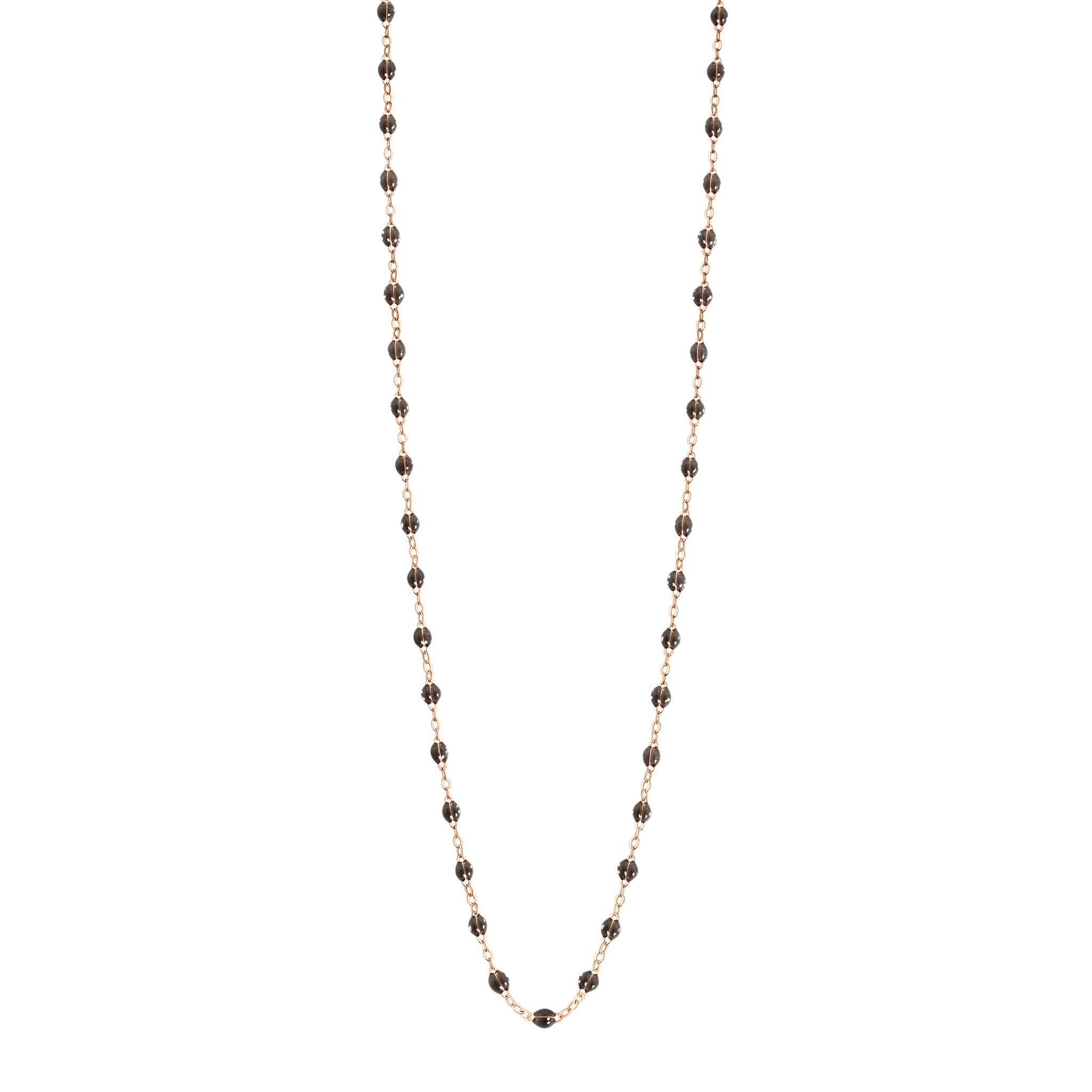 sautoir quartz classique gigi, or rose, 60 cm