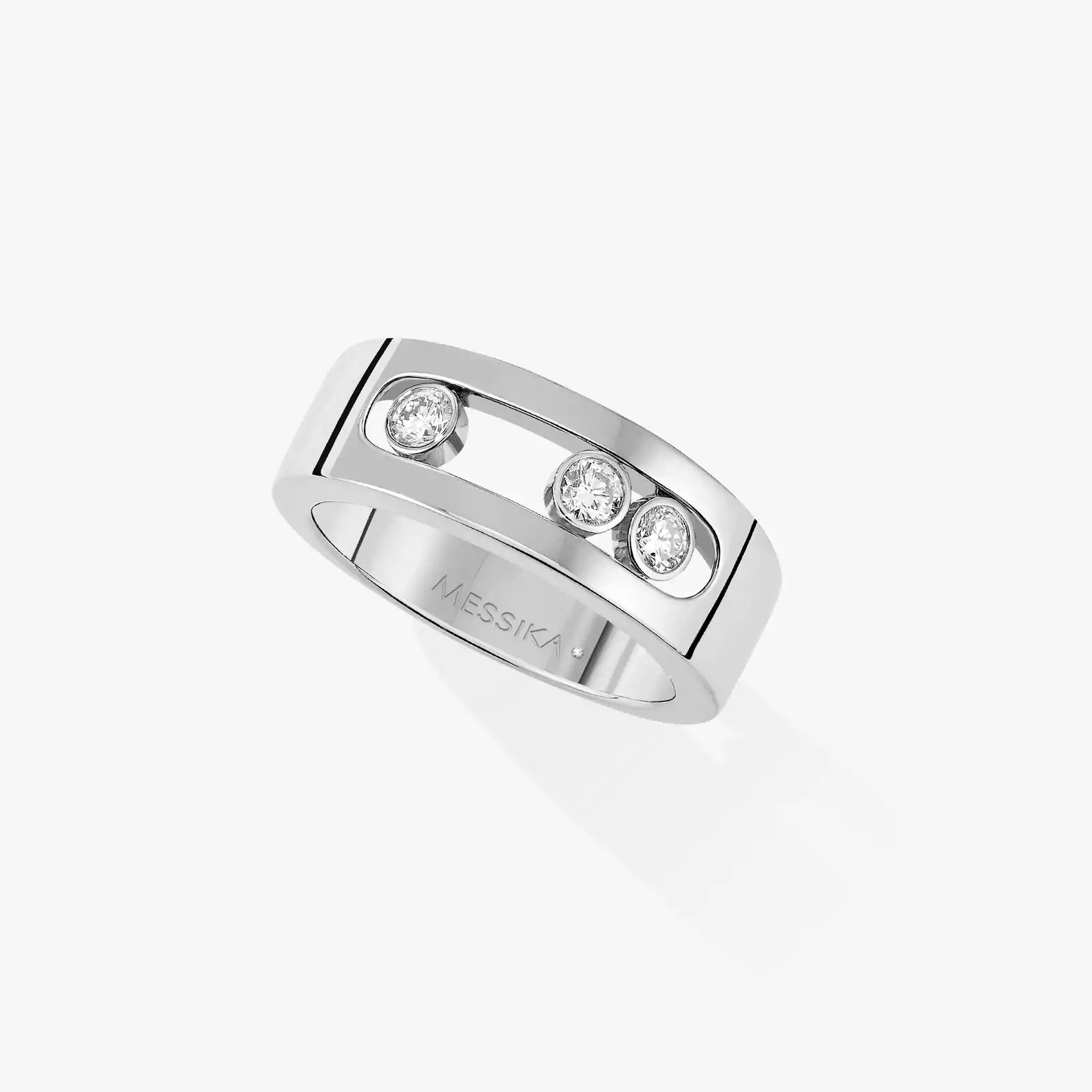 bague move joaillerie pm, or blanc t53