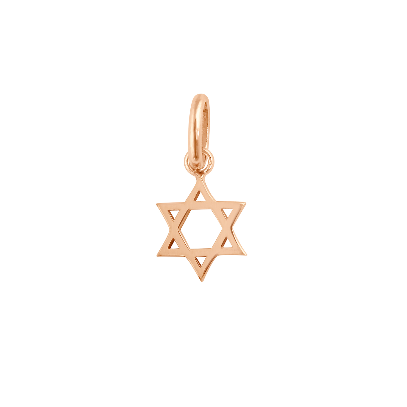 pendentif etoile de david, or rose