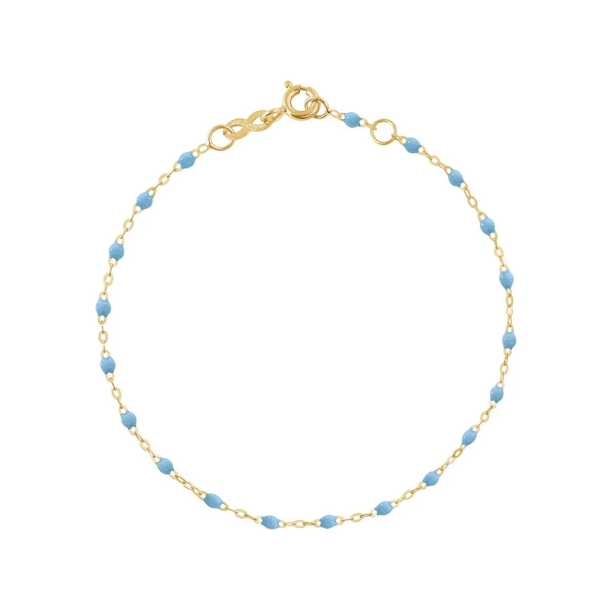 bracelet turquoise classique gigi, or jaune, 19 cm.