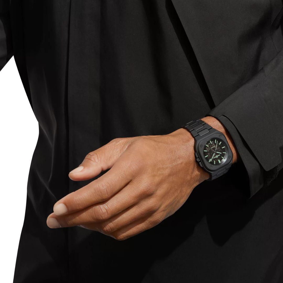 montre br 05 skeleton black lum ceramic