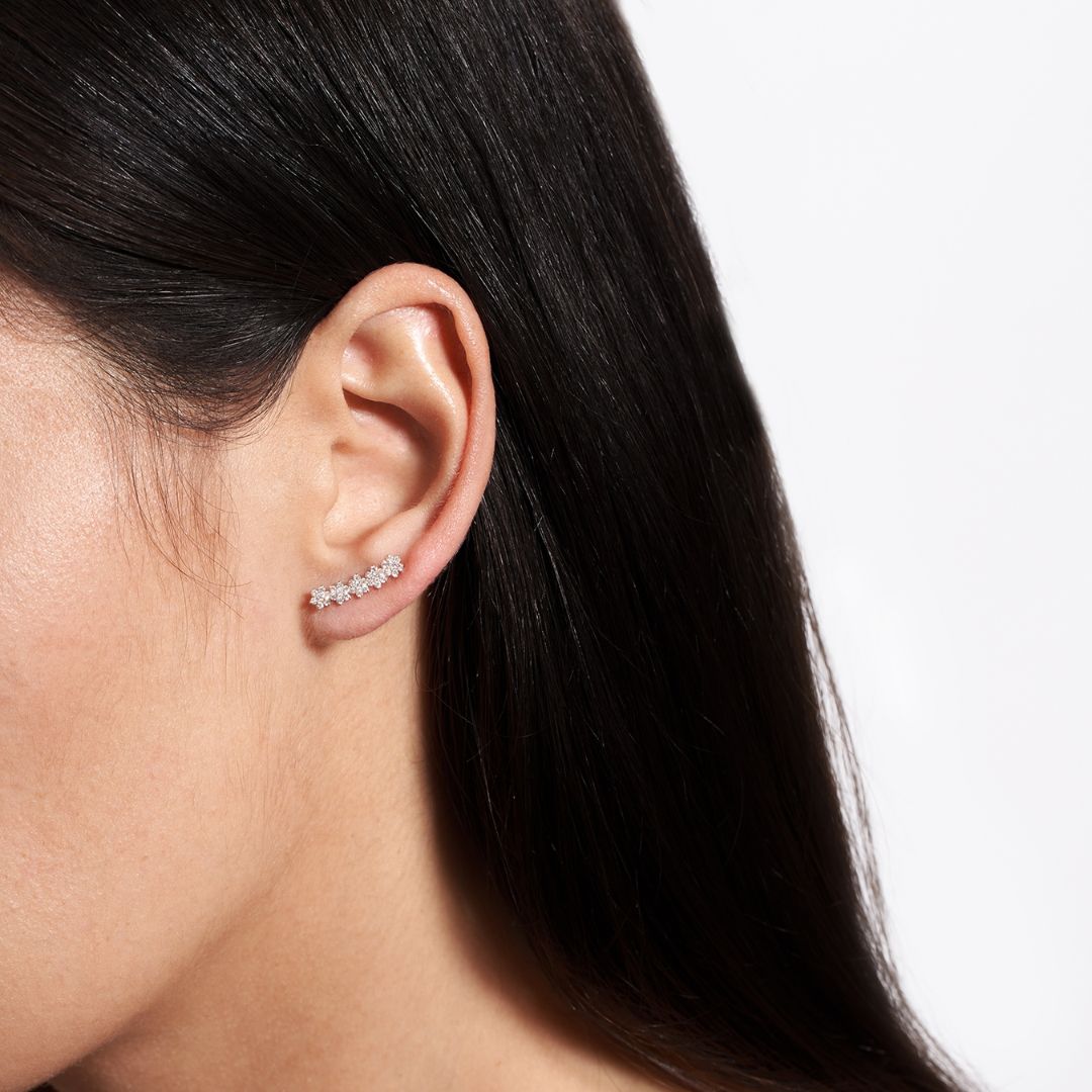 boucles d'oreilles be mine star diamants, or rose