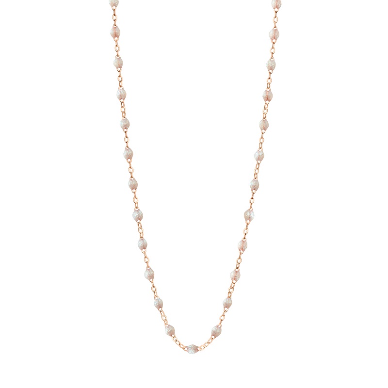 collier opale classique gigi, or rose, 42 cm