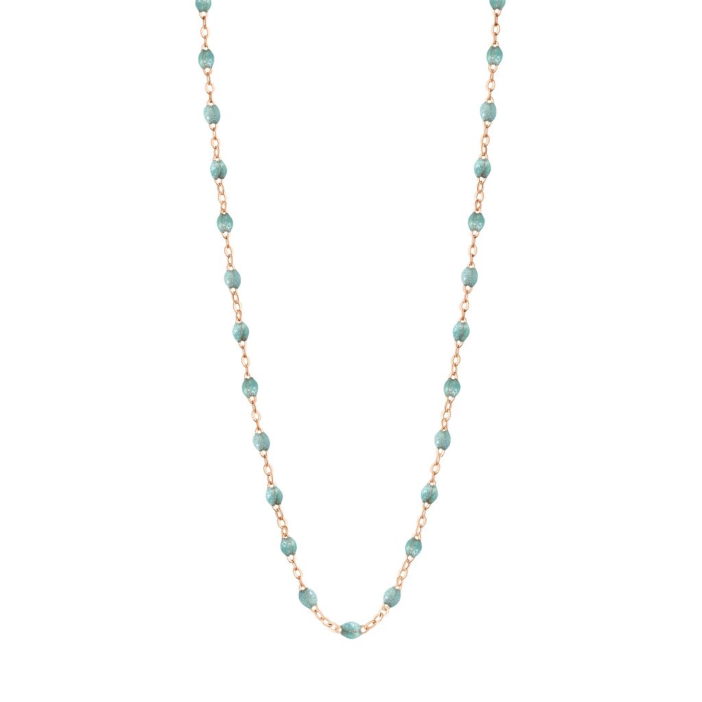 collier glacier classique gigi, or rose, 42 cm