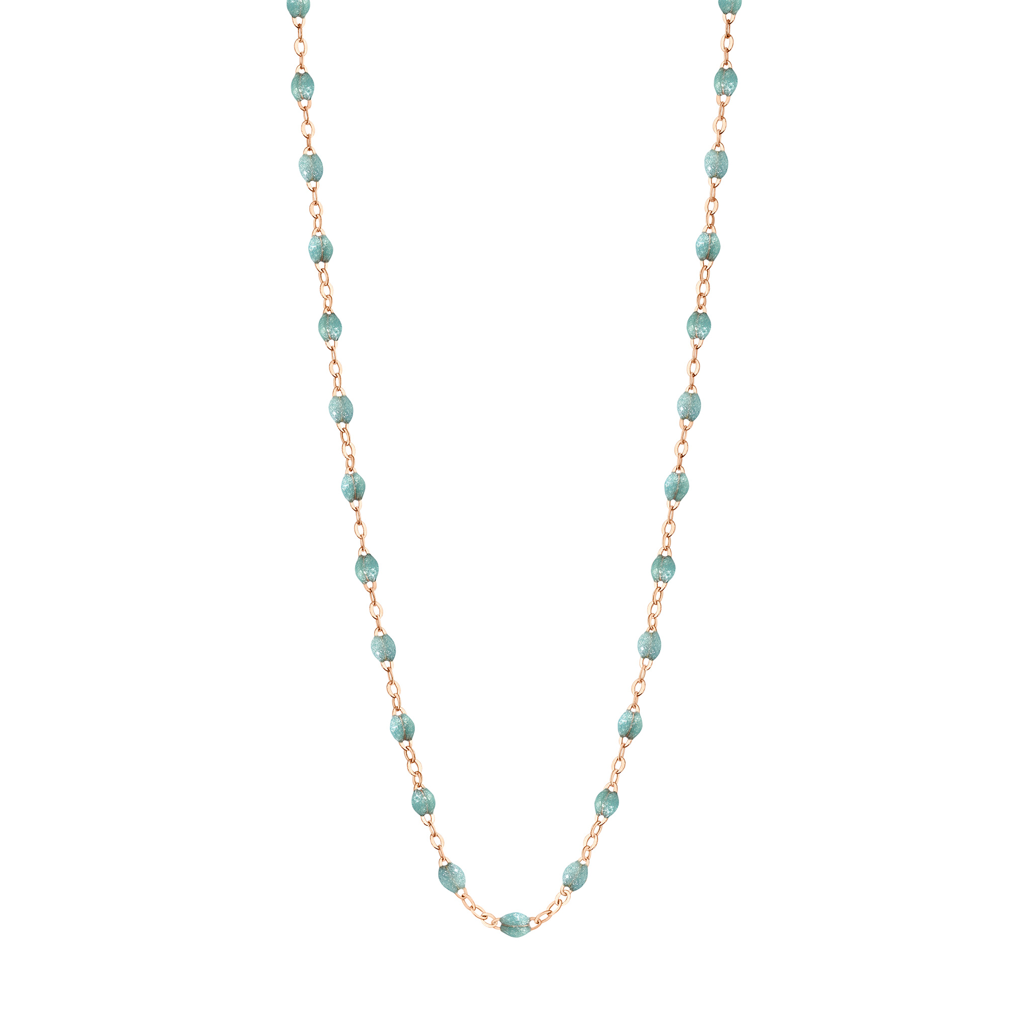 collier glacier classique gigi, or rose, 42 cm