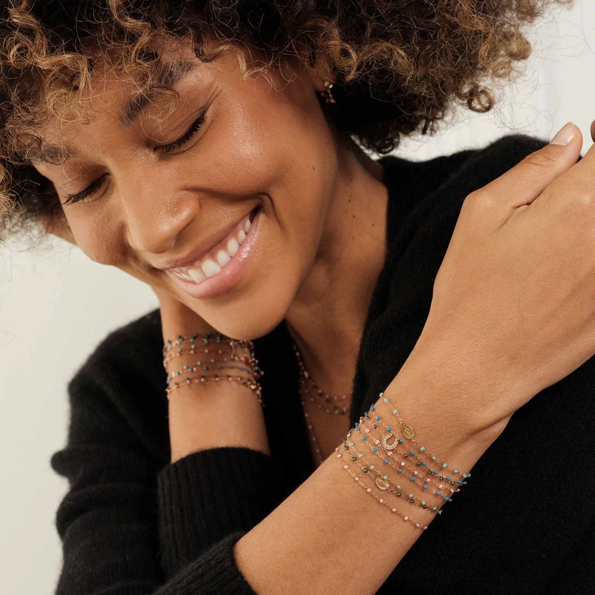 bracelet blush classique gigi, or jaune, 17 cm