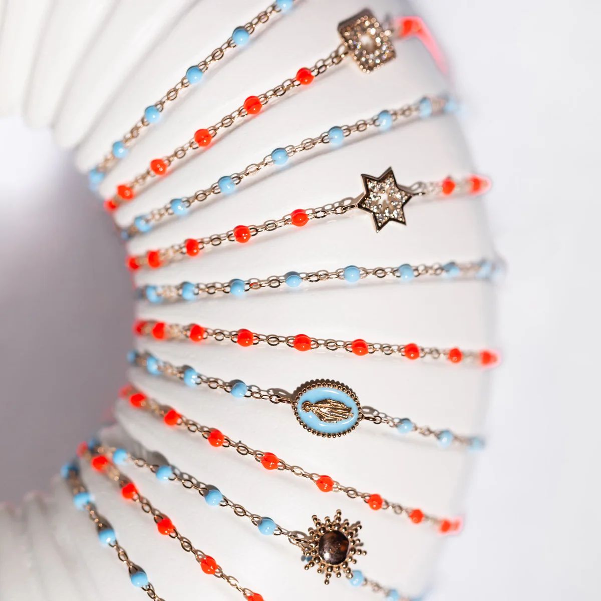 bracelet turquoise classique gigi, or rose, 15 cm
