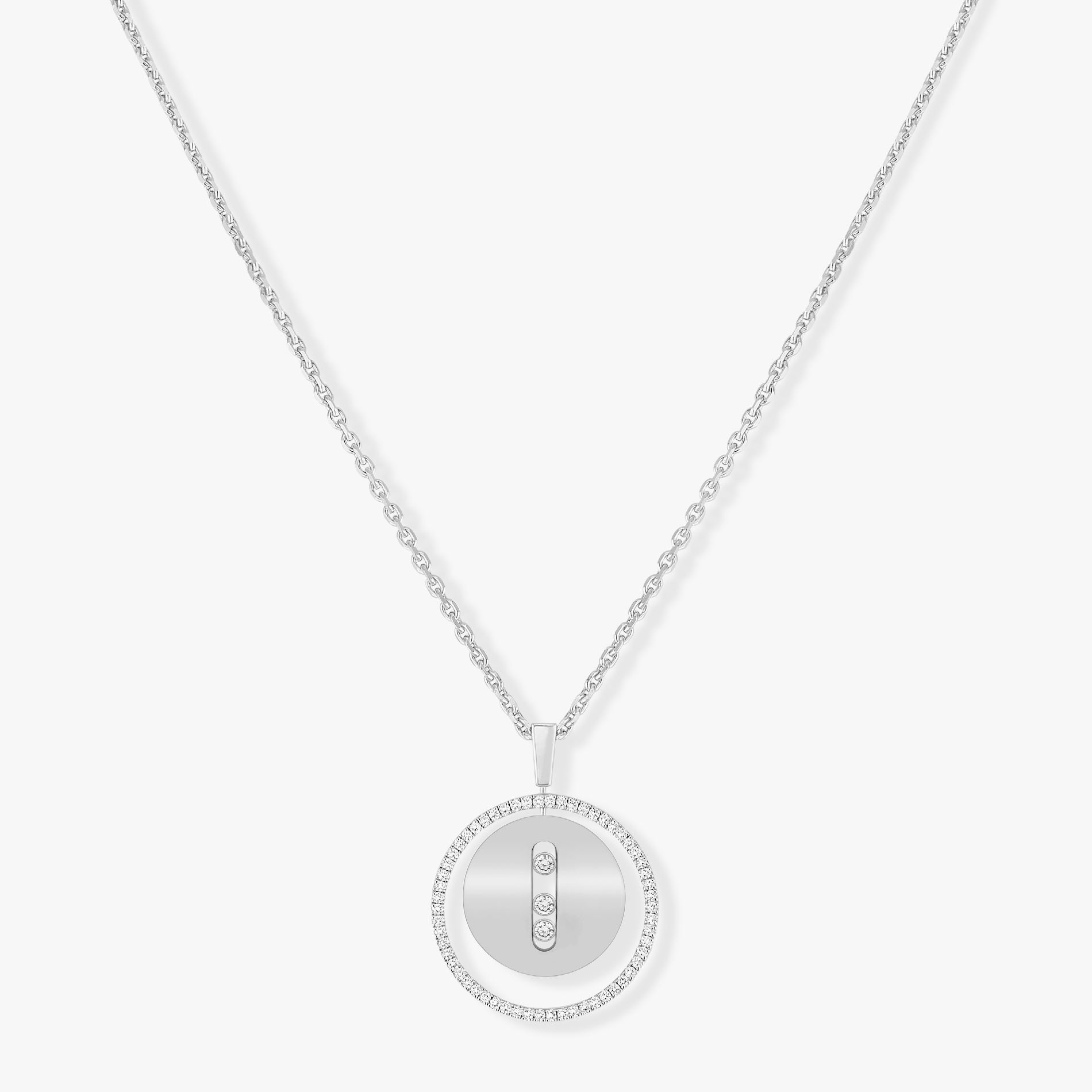 collier lucky move mm, or blanc